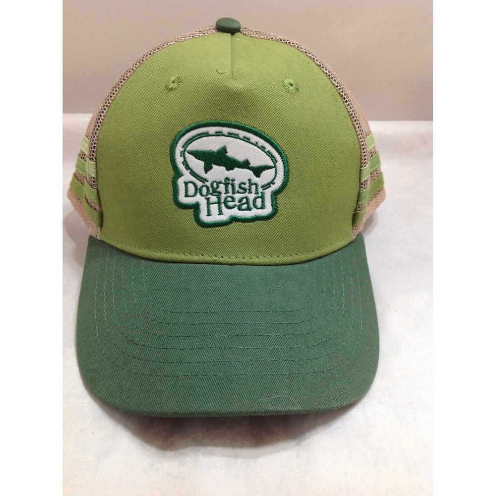 Dogfish Head Brewery Snapback Green Trucker Hat Cap Mesh "New" Snap Back
